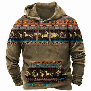 Herren Jahrgang Kapuzenpulli | Winter