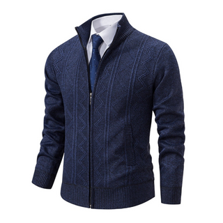 Stylische Langarm-Strickjacke für Herren | Gestrickt