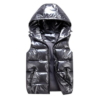 Ärmellose Kapuzenweste Für Herren | Puffer