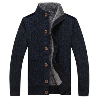 Warme Winter Strickjacke Mit Struktur Für Herren | Langarm