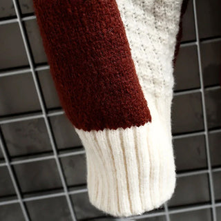Atmungsaktiver Herren-Pullover im Patchwork-Design | Elegante
