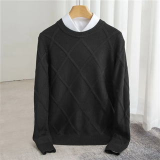 Modischer Herrenpullover | Rundhals