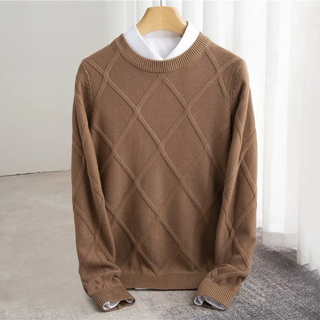 Modischer Herrenpullover | Rundhals