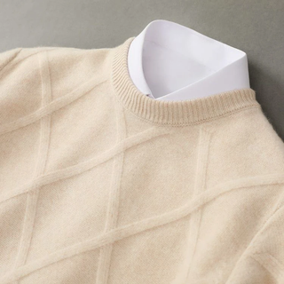 Modischer Herrenpullover | Rundhals