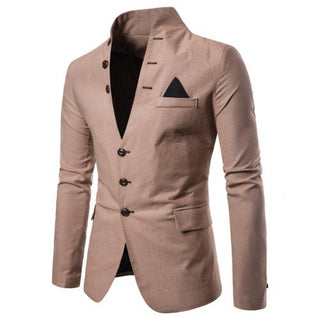 Herren Blazerjacke mit Stehkragen | Slim Fit