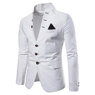 Herren Blazerjacke mit Stehkragen | Slim Fit