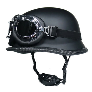 Retro Schwarz Kappe Motorradhelm