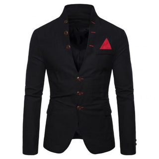 Herren Blazerjacke mit Stehkragen | Slim Fit