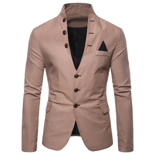 Herren Blazerjacke mit Stehkragen | Slim Fit