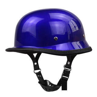 Retro-Stil Motorradfahrer Halbhelm mit Verstellbarem Kinnriemen