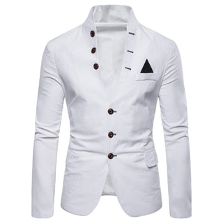 Herren Blazerjacke mit Stehkragen | Slim Fit