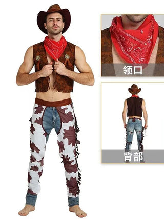 Wildwest-Wunder Halloween Cowboy Kostüm Set für Erwachsene