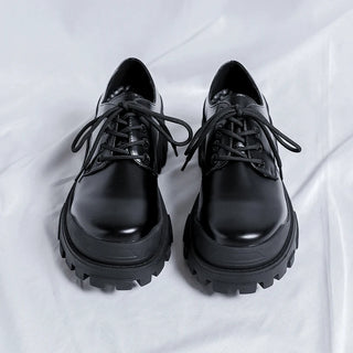 Herren Plateau Oxford Schuhe | Schwarz
