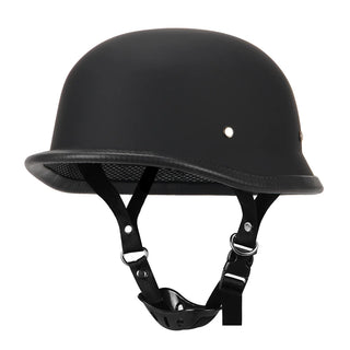 Retro-Stil Motorradfahrer Halbhelm mit Verstellbarem Kinnriemen