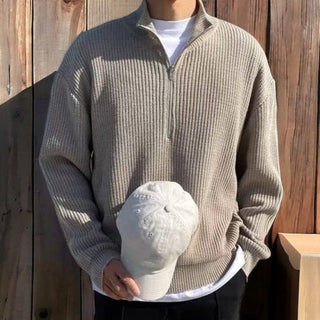 Lässiger Herren Pullover | Halbreißverschluss