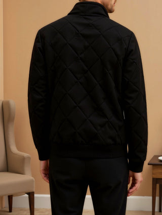 Stehkragen Steppjacke für Herren | Schwarz