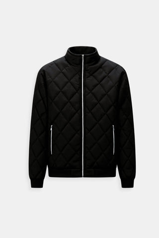 Stehkragen Steppjacke für Herren | Schwarz