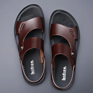 WildesLeder Herren Echte Leder Sandalen für Sommerstrandabenteuer