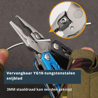 Kreox Multifunktionales Multitool mit abnehmbarem YG10-Wolframstahl-Schneideblatt, ideal zum Schneiden von 3mm Draht, präsentiert in einem kompakten und praktischen Design.
