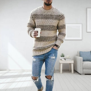 Herren Gestreifter Pullover | Lässig