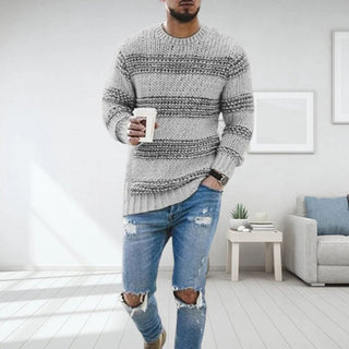 Herren Gestreifter Pullover | Lässig