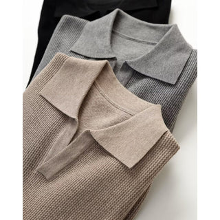 Warmer Herren-Polopullover | Elegante