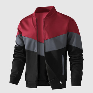 Herren Dreifarbige Bomberjacke | Moderne