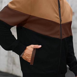 Herren Dreifarbige Bomberjacke | Moderne