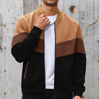 Herren Dreifarbige Bomberjacke | Moderne