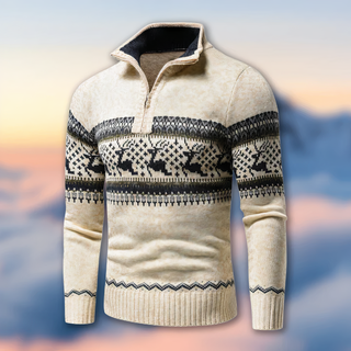 Warmer Winter-Strickpullover für Herren | Langarm