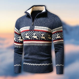 Warmer Winter-Strickpullover für Herren | Langarm