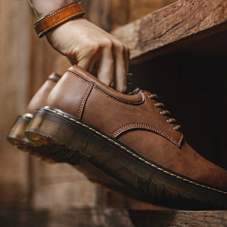 Elegante Herrenschuhe mit runder Zehe | Braun
