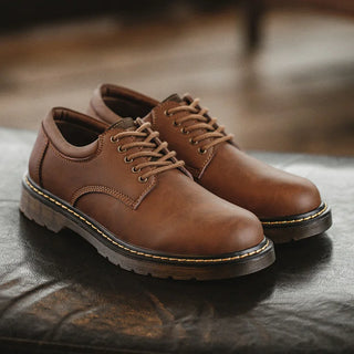 Elegante Herrenschuhe mit runder Zehe | Braun