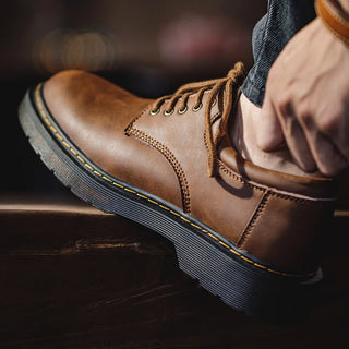 Elegante Herrenschuhe mit runder Zehe | Braun