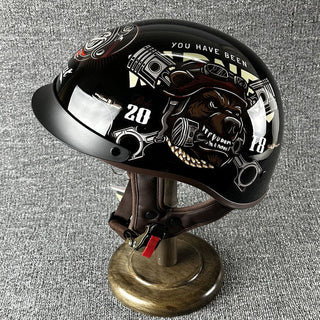 Halber Motorradhelm Im Retro Stil Für Herren