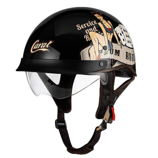 Halber Motorradhelm Im Retro Stil Für Herren