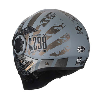 Modularer Vintage Motorradhelm Mit Doppelvisier