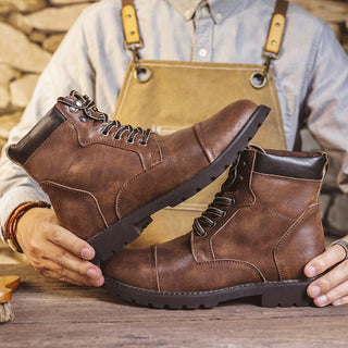 Atmungsaktive Herren-Schnürstiefeletten | Komfortabel