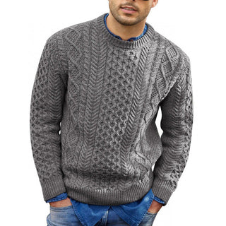 Warmer Rundhalspullover für Herren | Gestrickt