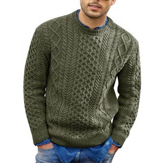 Warmer Rundhalspullover für Herren | Gestrickt
