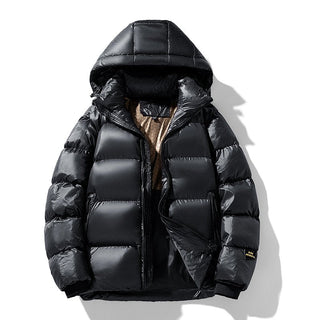 Herren Glänzende Gesteppte Regenjacke | Winter