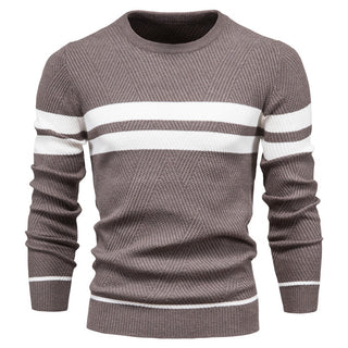 Herren Rundhals Strickpullover | Warm