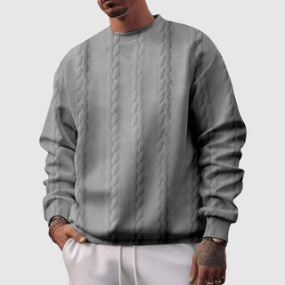 Herren Lockerer Jacquard-Pullover | Warme