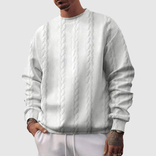 Herren Lockerer Jacquard-Pullover | Warme