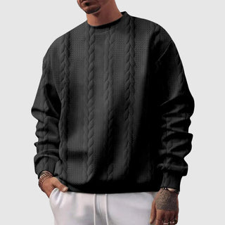 Herren Lockerer Jacquard-Pullover | Warme