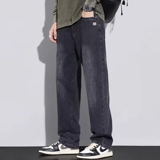 Verwaschene Baggy Jeans mit geradem Bein für Herren | Stilvoll