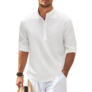 Herren Stehkragenhemd | Sommer