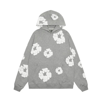 Unisex Kapuzenpulli mit Blumenmuster | Übergroß