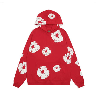 Unisex Kapuzenpulli mit Blumenmuster | Übergroß