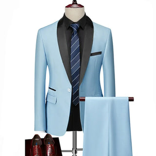 Klassischer Slim Fit Hochzeitsgastanzug für Herren | Dreiteilig